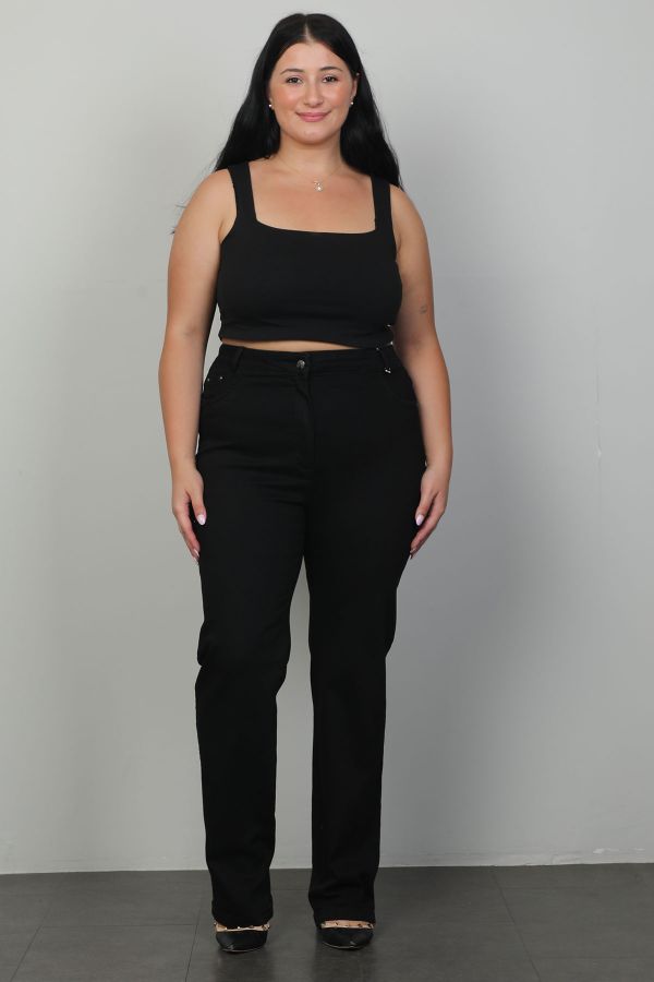 Picture of Extenzi 1388xl BLACK Plus Size Women Pants 