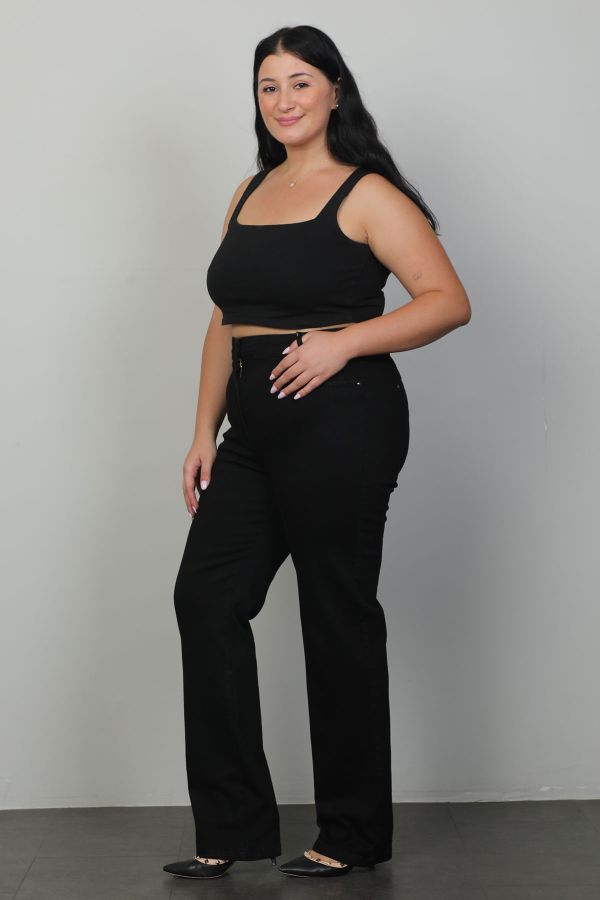 Picture of Extenzi 1388xl BLACK Plus Size Women Pants 