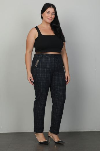 Picture of Extenzi 1374xl NAVY BLUE Plus Size Women Pants 