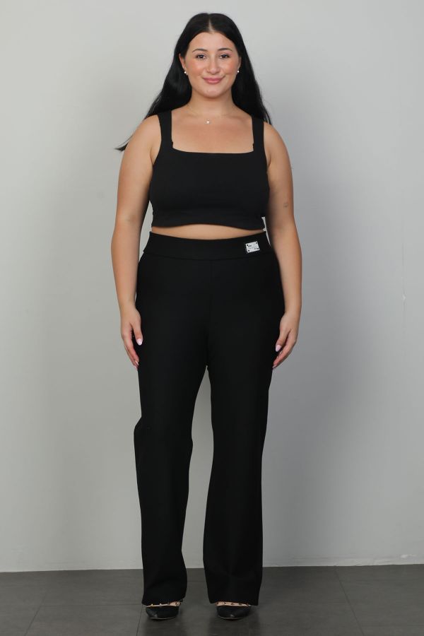 Picture of Extenzi 1382xl BLACK Plus Size Women Pants 