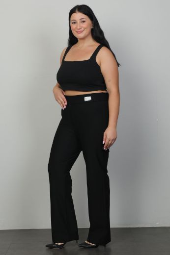 Picture of Extenzi 1382xl BLACK Plus Size Women Pants 