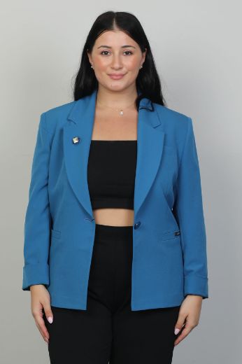 Picture of Pizara Line 78190xl BLUE Plus Size Women Jacket 