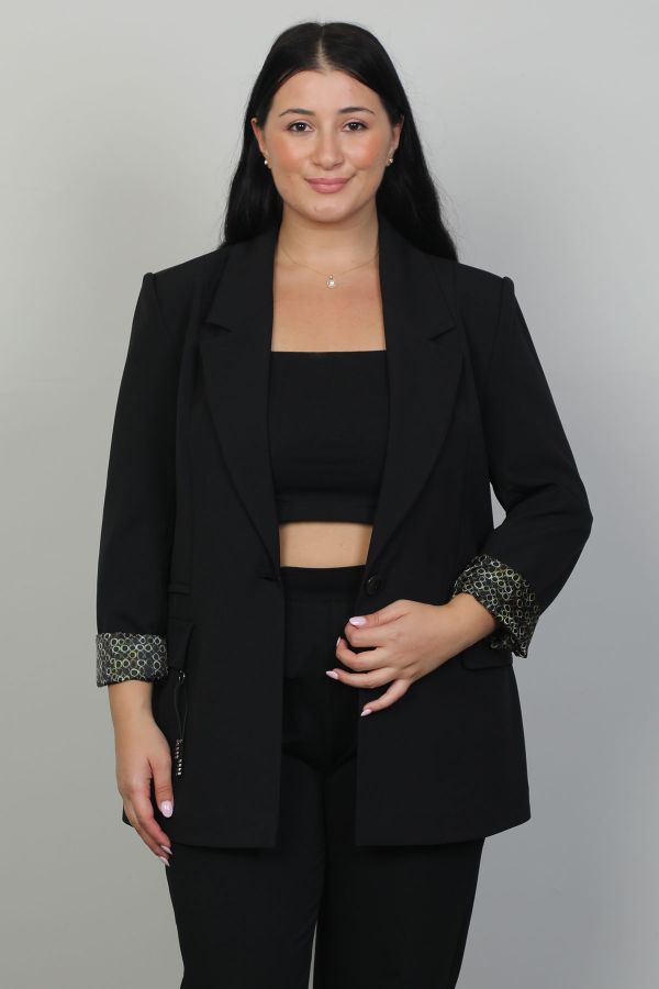 Picture of Pizara Line 78020xl BLACK Plus Size Women Jacket 