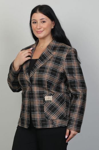 Picture of Pizara Line 78210xl BROWN Plus Size Women Jacket 