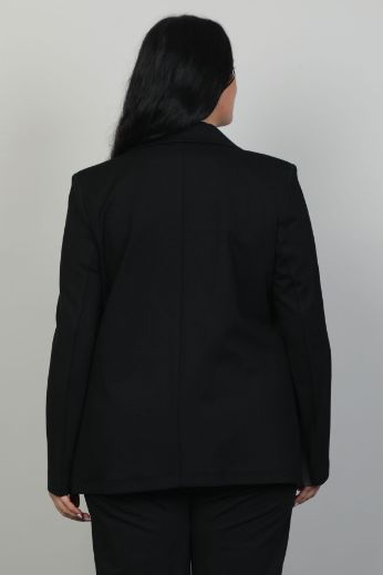 Picture of Pizara Line 7374xl BLACK Plus Size Women Jacket 