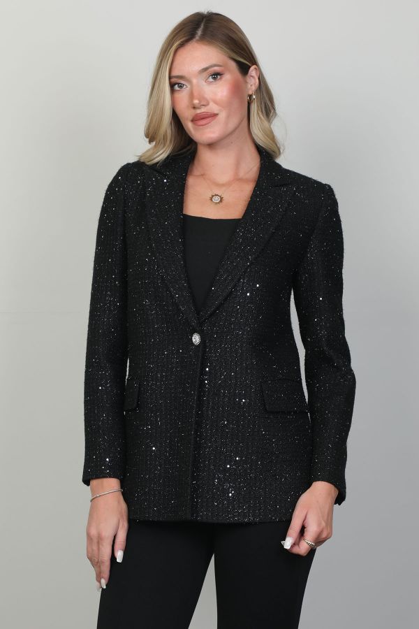 Picture of Of White 2243008 BLACK Women Jacket