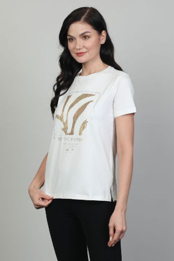 Of White 2241225 EKRU Kadın Bluz resmi