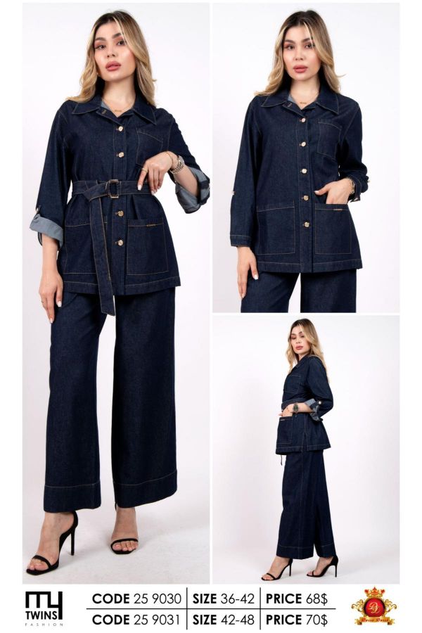 Picture of My Twins 259030 NAVY BLUE Women Suit