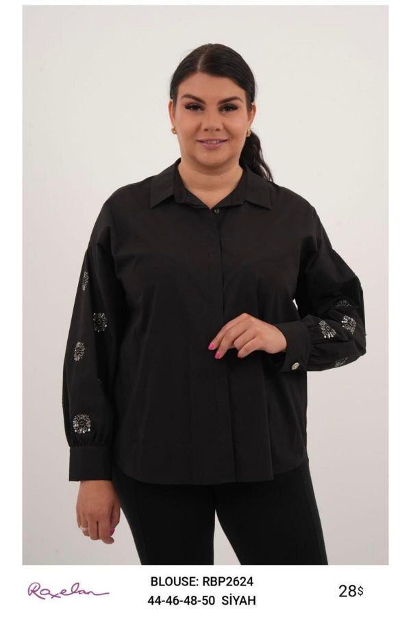 Picture of ROXELAN RBP2624 BLACK Women Blouse