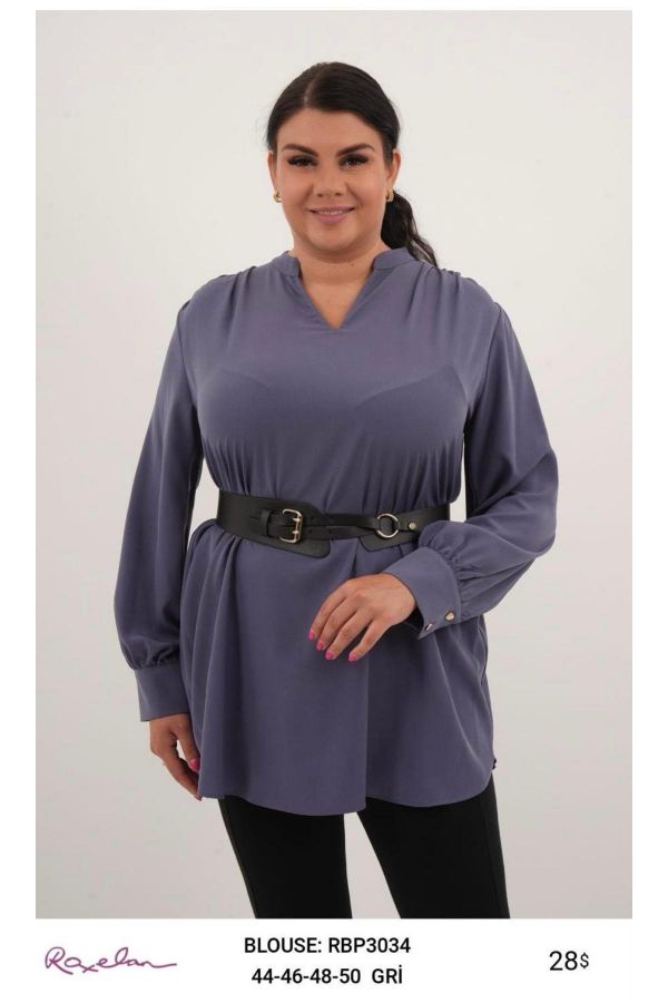 Picture of ROXELAN RBP3034 GREY Women Blouse