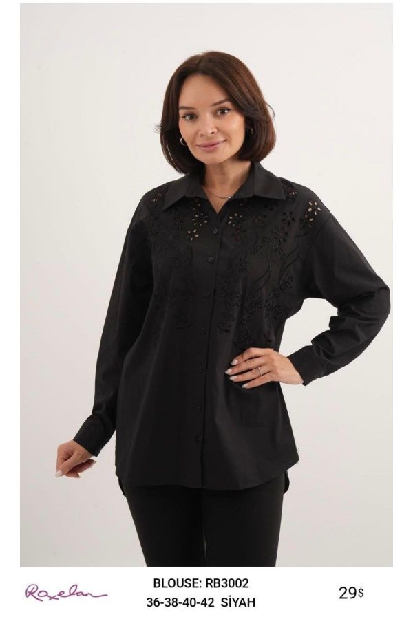 Picture of ROXELAN RB3002 BLACK Women Blouse