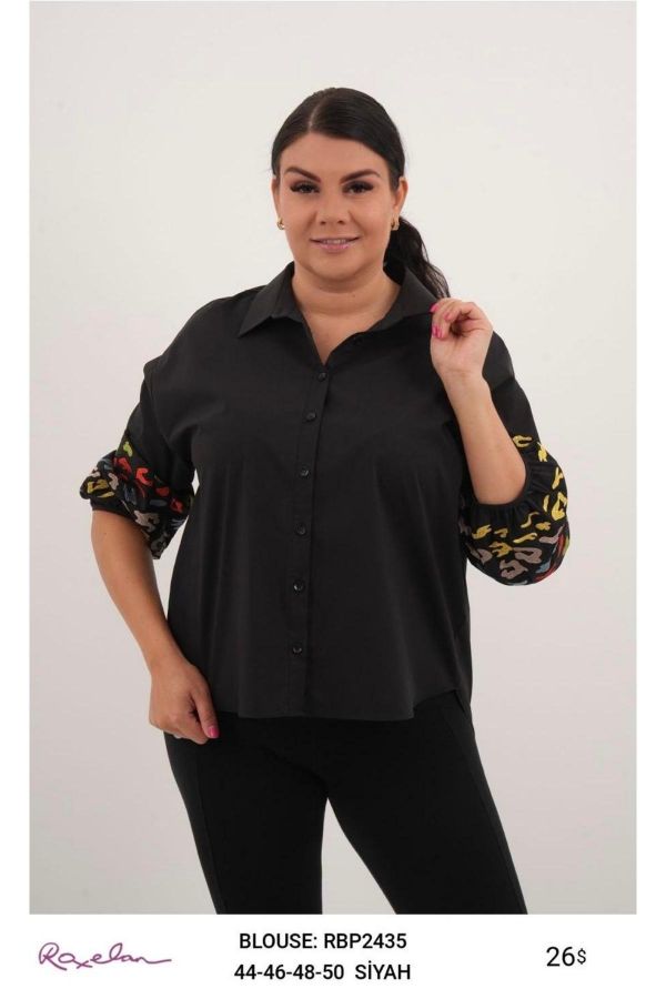 Picture of ROXELAN RBP2435 BLACK Women Blouse