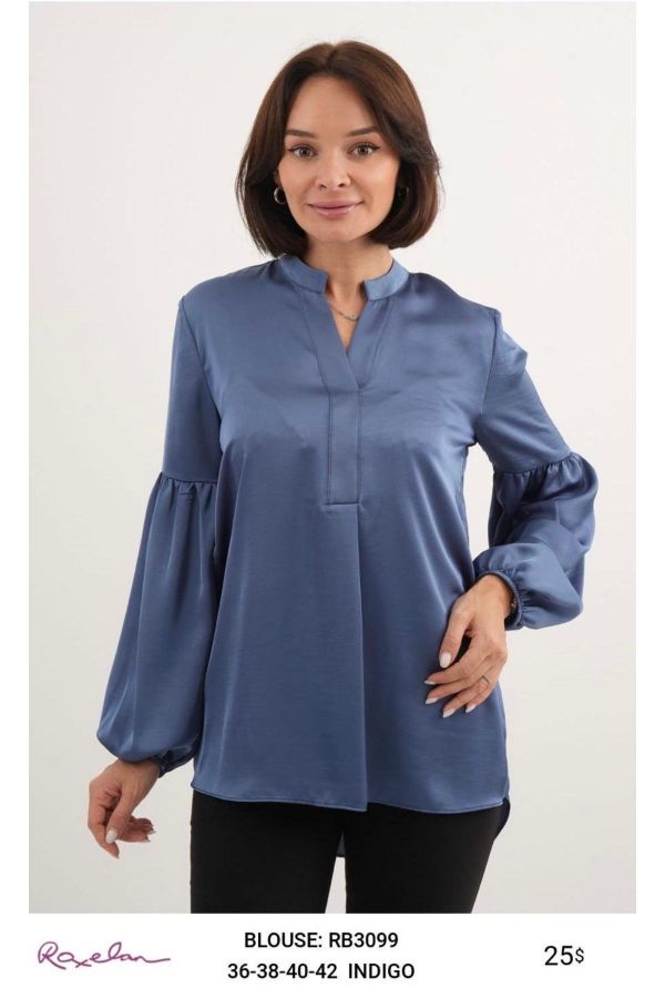 Picture of ROXELAN RBP3099 BLUE Women Blouse