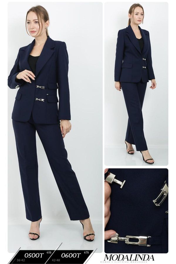 Picture of Modalinda 0500 NAVY BLUE Women Suit