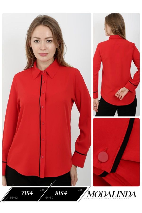 Picture of Modalinda 7154 RED Women Blouse