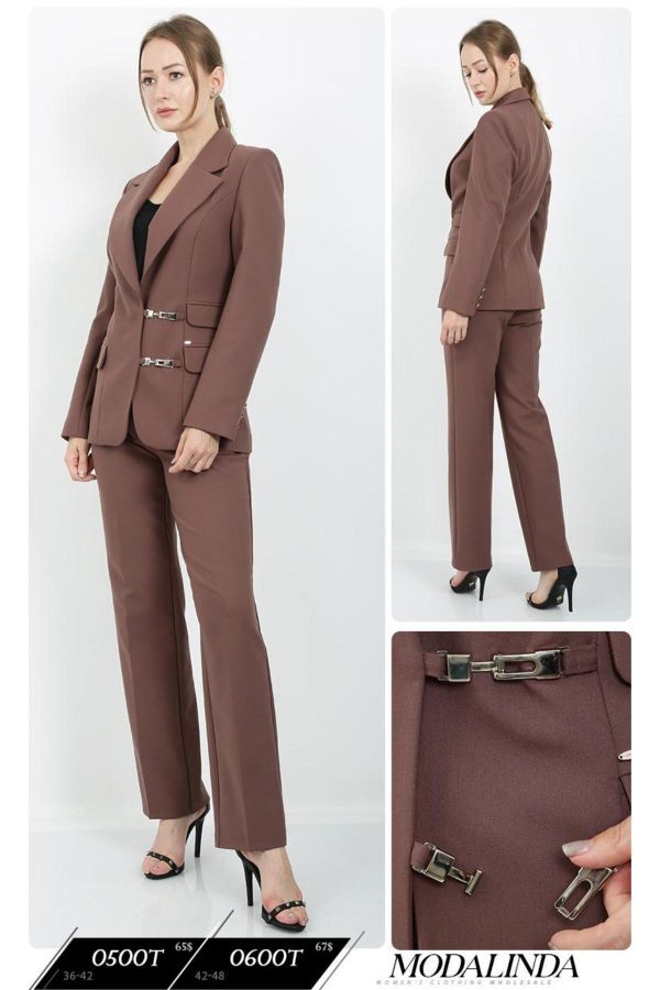 Picture of Modalinda 0500 BROWN Women Suit