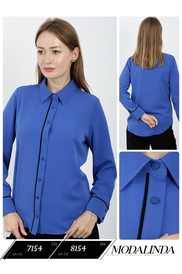 Picture of Modalinda 7154 NAVY BLUE Women Blouse