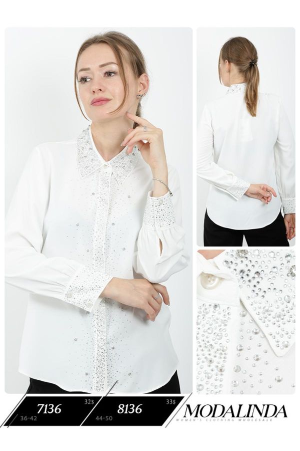 Picture of Modalinda 7136 ECRU Women Blouse