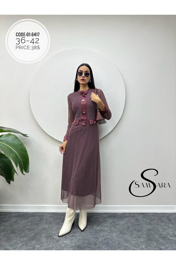 Picture of Samsara 01-6417 PURPLE Women Dress