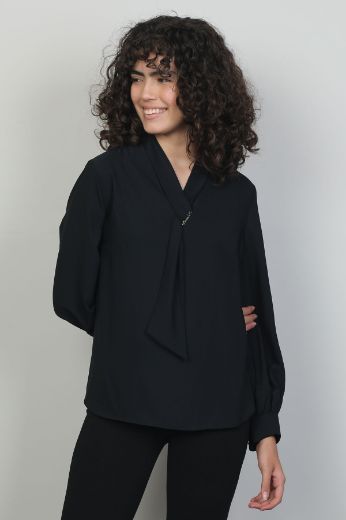 Picture of Of White 2241404 BLACK Women Blouse