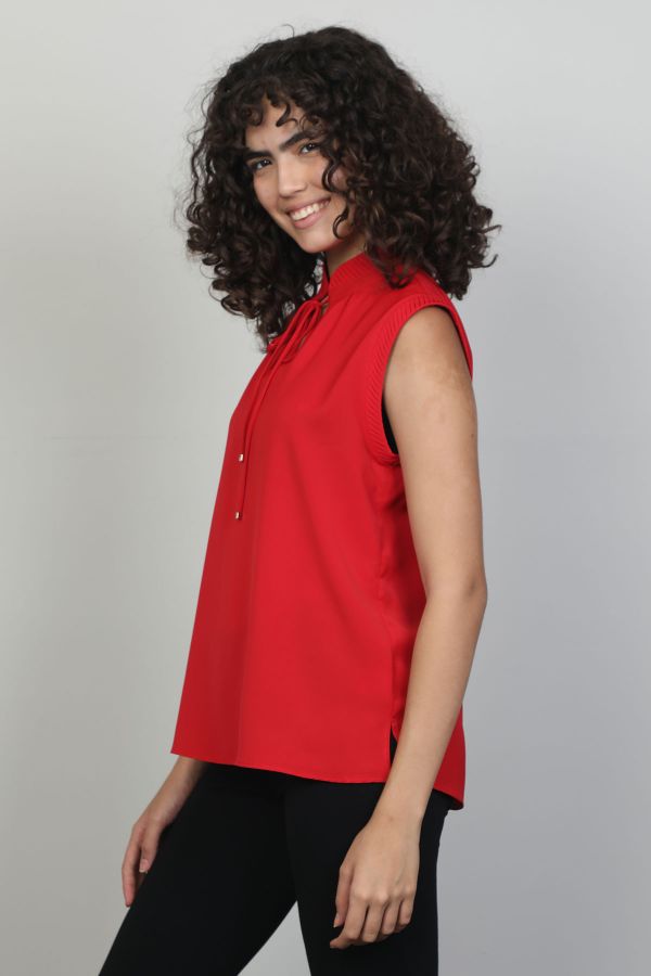 Picture of Of White 22410855 RED Women Blouse