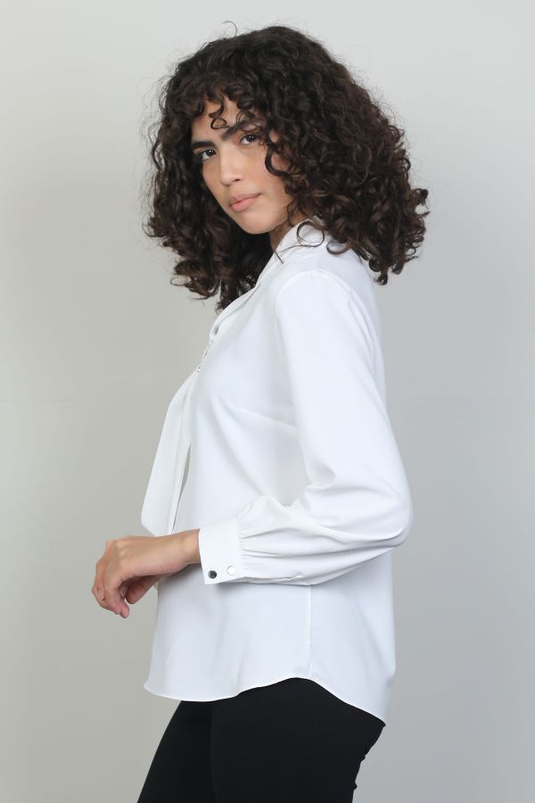 Picture of Of White 2241404 ECRU Women Blouse