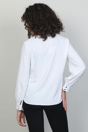 Picture of Of White 2241404 ECRU Women Blouse