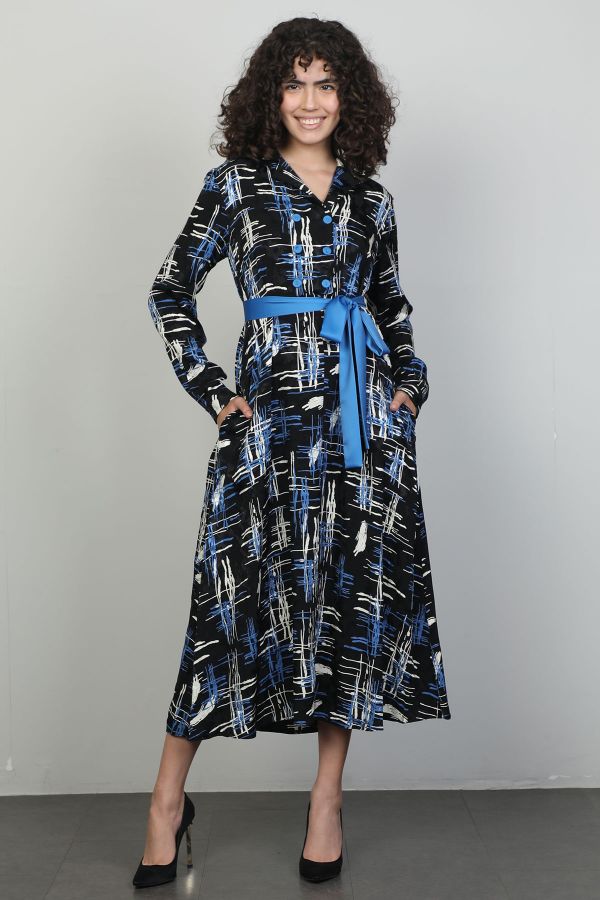 Picture of Miss Tailor 5066 BLUE Women Dress