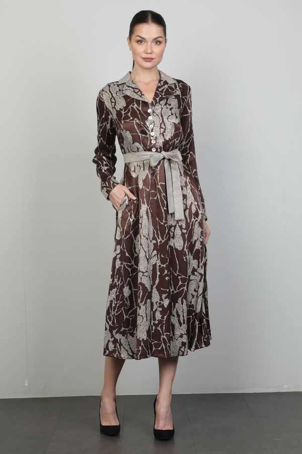 Picture of Miss Tailor 5069 BROWN Women Dress