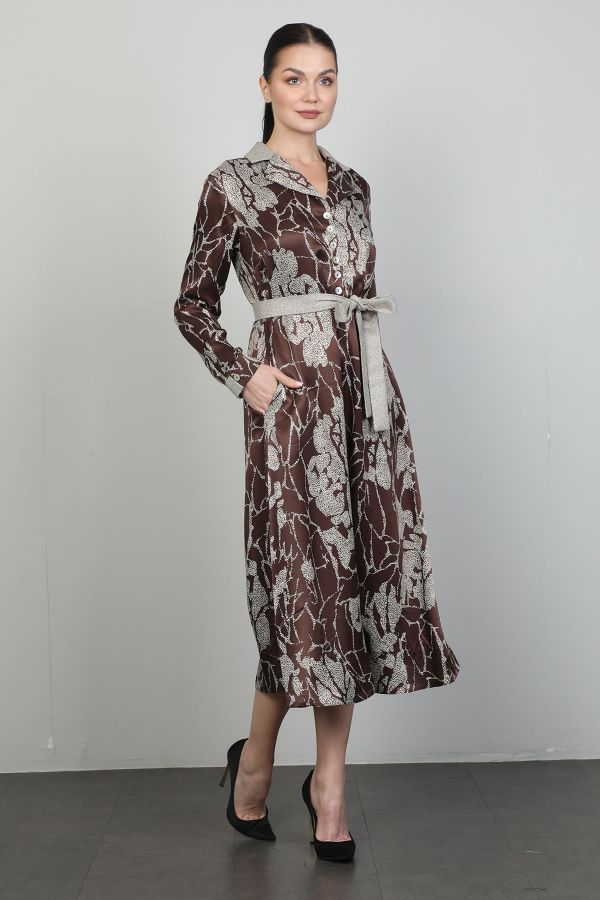 Picture of Miss Tailor 5069 BROWN Women Dress