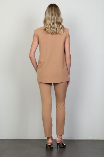 Picture of Fimore 7361-6 LIGHT BROWN Women Suit