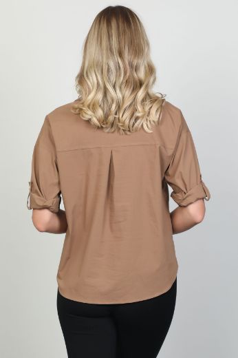 Picture of Aras 11836 BROWN Women Blouse