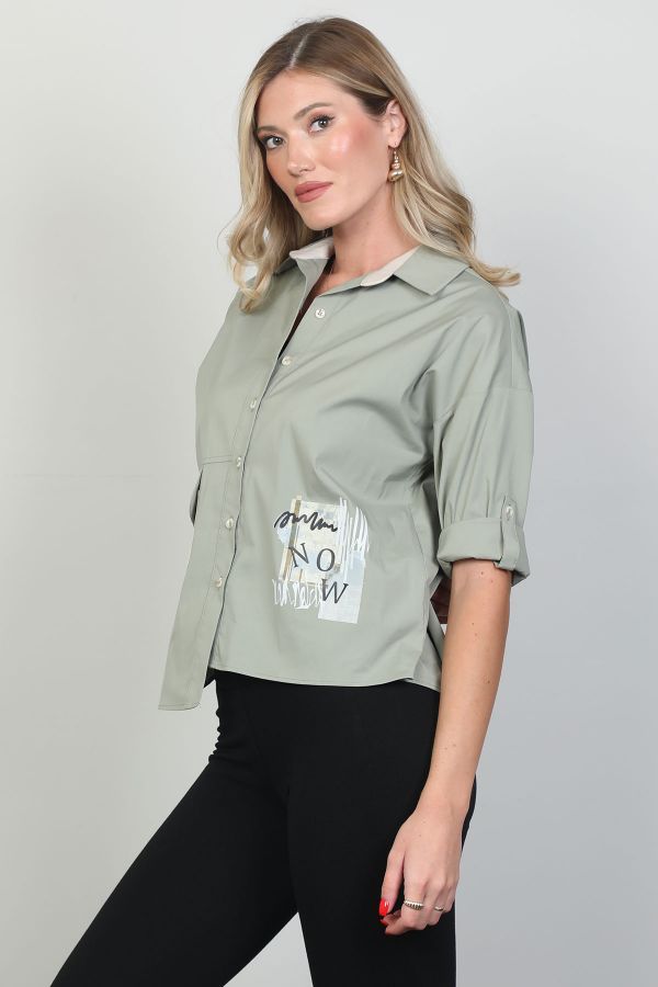 Picture of Aras 11836 KHAKI Women Blouse