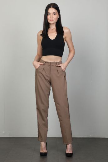 Picture of Bovona 245090 BROWN Women's Trousers