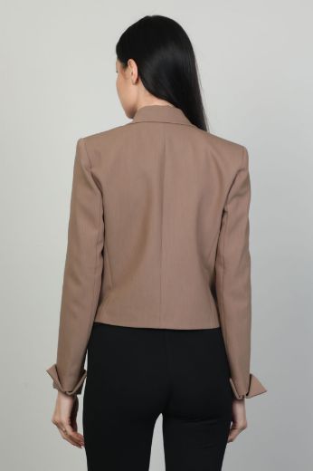 Picture of Bovona 246044 BROWN Women Jacket