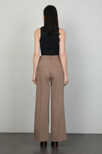 Picture of Bovona 245082 BROWN Women's Trousers