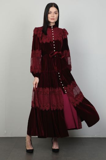 Picture of Echo Time 2516 BURGUNDY Women Dress