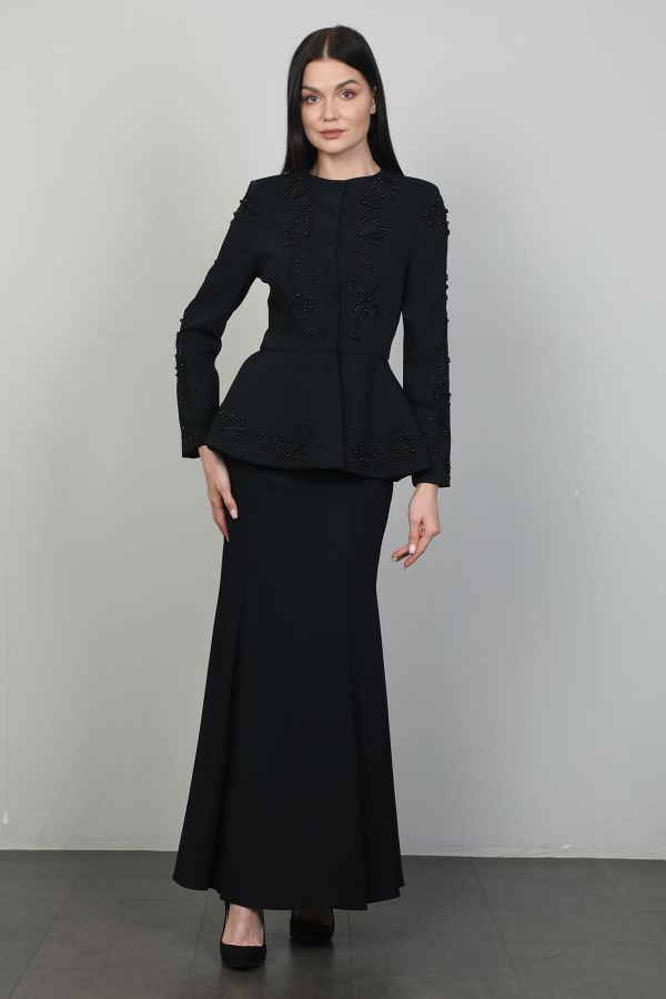 Picture of Nexx 30378 BLACK WOMANS SKIRT SUIT 