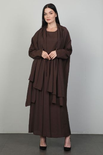 Picture of Nexx 30384 BROWN WOMANS SKIRT SUIT 