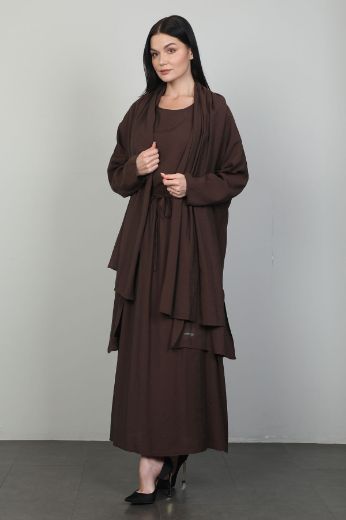 Picture of Nexx 30384 BROWN WOMANS SKIRT SUIT 