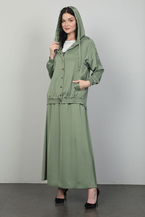 Picture of Nexx 30389 KHAKI WOMANS SKIRT SUIT 