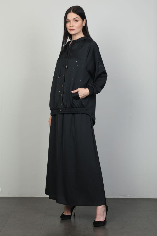 Picture of Nexx 30389 BLACK WOMANS SKIRT SUIT 