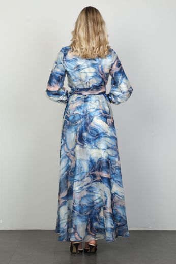 Picture of Dawn Line 65014 BLUE Women Dress