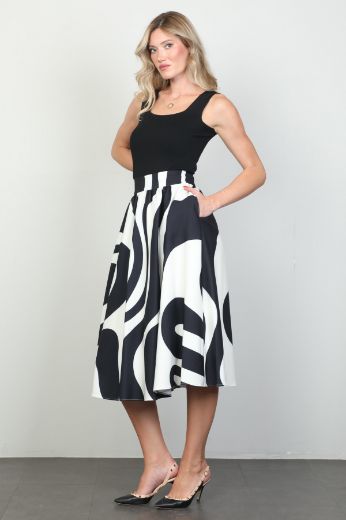 Picture of Lome LM221 BLACK Women Skirt