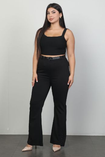 Picture of Extenzi 1292xl BLACK Plus Size Women Pants 