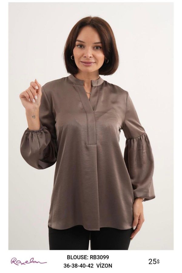 Picture of ROXELAN RB3099 BROWN Women Blouse