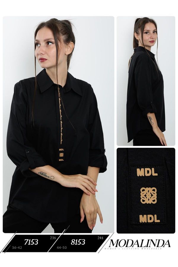 Picture of Modalinda 7153 BLACK Women Blouse