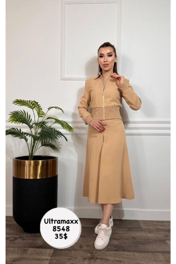 Picture of Ultramaxx 8548 MINK WOMANS SKIRT SUIT 