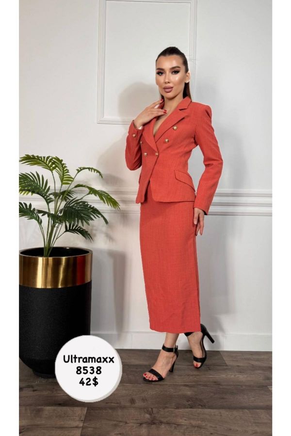 Picture of Ultramaxx 8538 RED WOMANS SKIRT SUIT 