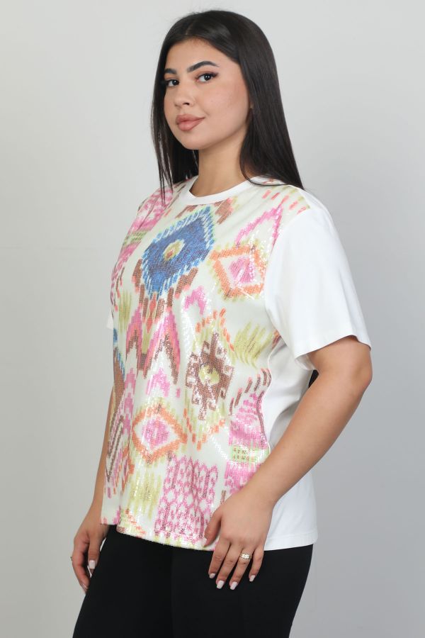 Picture of 4gKiwe MWK517xl ECRU Plus Size Women Blouse 